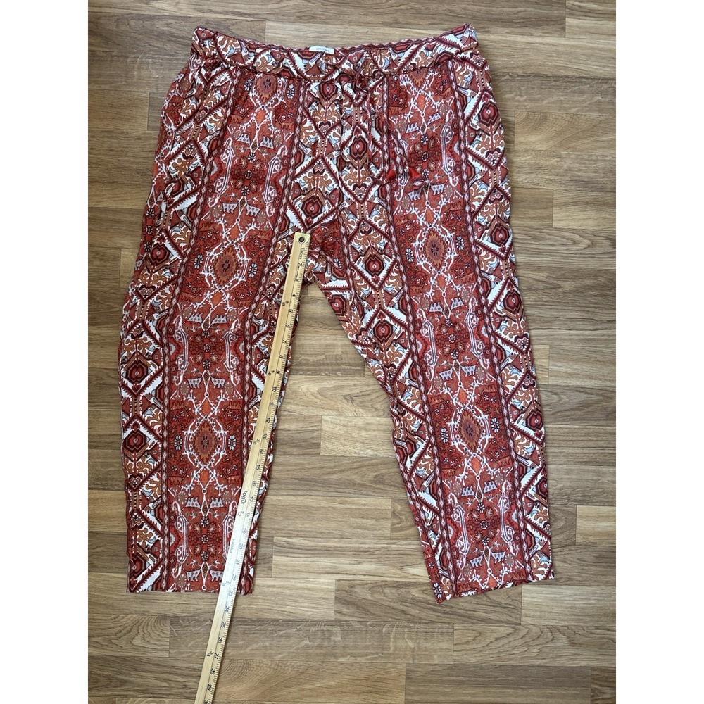 Rachael Zoe Womens 100% Linen Cropped Pants Size XL Lightweight Beachy‎ Boho - Picture 9 of 10
